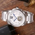 Best Copy Cartier Calibre Diver's Tourbillon White Dial Watches